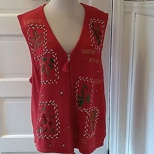 Planet brand 2X Christmas cardigan sweater vest